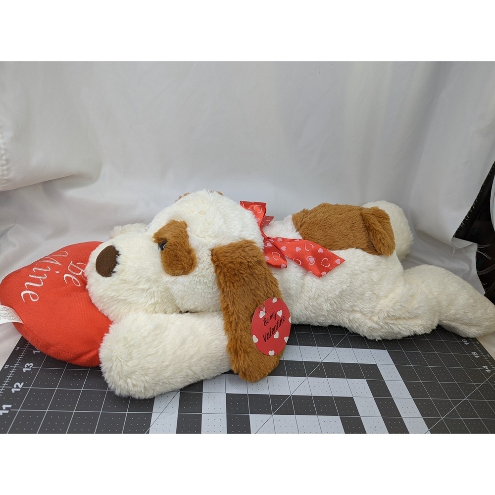 Cream Brown Dog Plush 24 Inch‎ Me Mine Heart Toms Toys Stuffed Animal